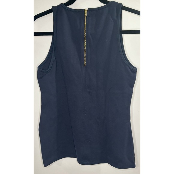 Chloe Kristyn Women's Navy Veronica Top‎ Crew Neck Sleeveless Size X-Small NWT - Picture 3 of 3